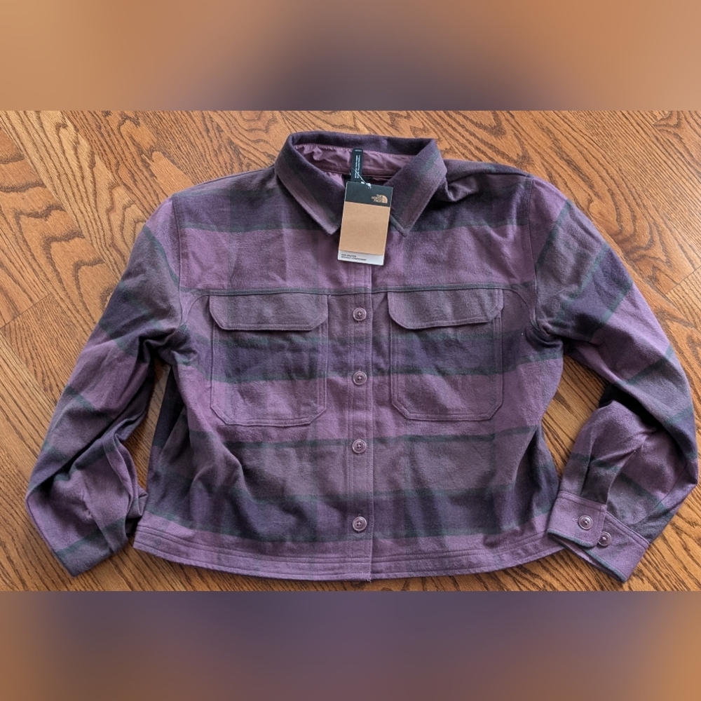 NEW! The North Face Women's Valley Flannel Plaid Utility Jacket Size Large